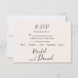 Cartão RSVP Modern Wedding