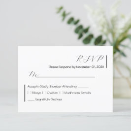 Cartão RSVP Moderno Minimalista