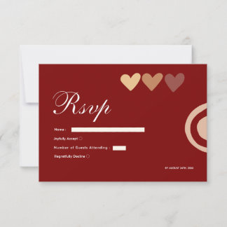 Cartão RSVP Moderno Minimalista Abstrato Boho Casamento Borgon