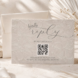 Cartão RSVP Moderno QR Simples