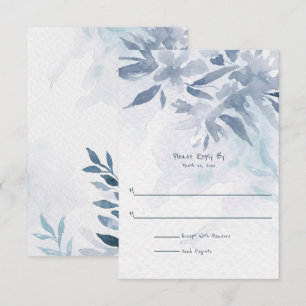 Cartão RSVP Molho Azul Cama Deixa Casamento