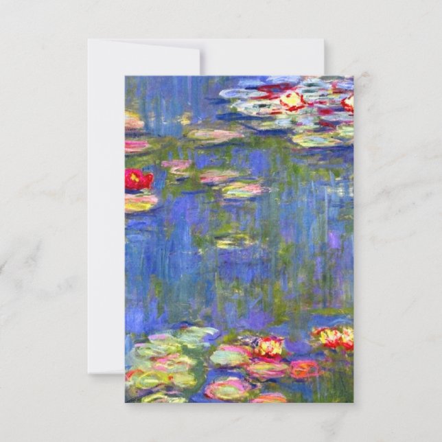 Cartão RSVP Monet Water Lily (Frente)