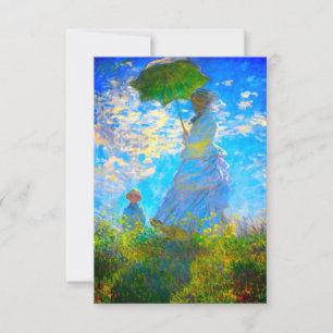 Cartão RSVP Monet Woman com Parasol