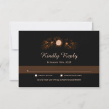 Moody Black com Casamento Floral Laranja Queimado