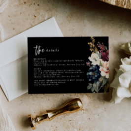 Cartão RSVP Moody Wedding Details Enclosure Card