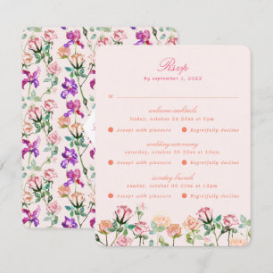 Cartão RSVP Multi Evento Boho Chic Maximalista