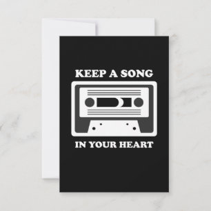 Cartão RSVP Música Mantém Uma Música No Seu Coração