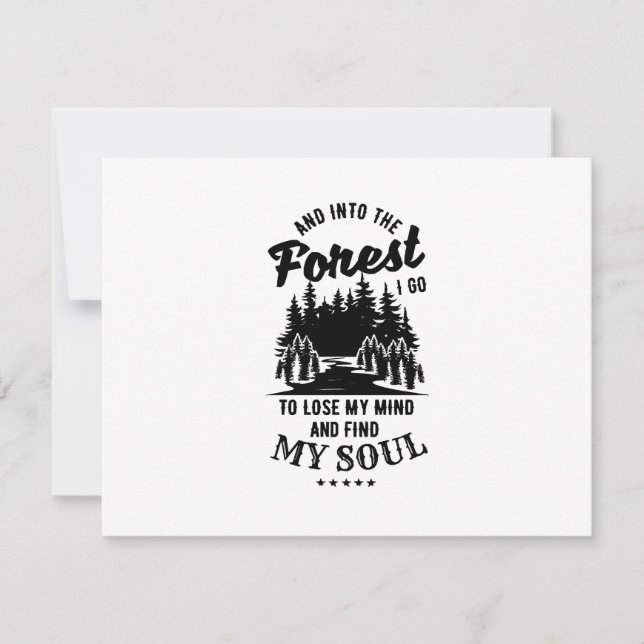 Cartão RSVP Na Floresta Eu Vou (Frente)