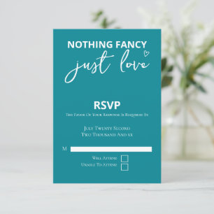 Cartão RSVP Nada de Rico só ama casamentos coloridos com retro