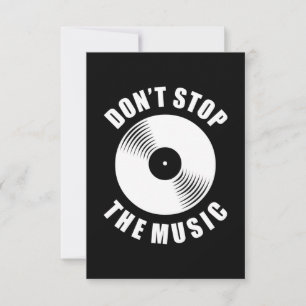 Cartão RSVP Não Interrompa A Música
