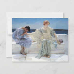 Cartão RSVP Não me pergunte mais pelo casamento de Alma Tadema