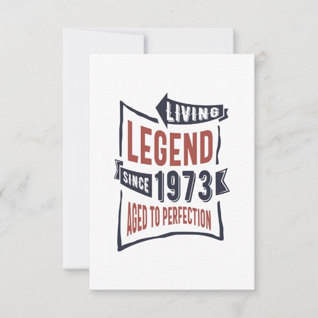 Cartão RSVP Nascer em 1973 Aniversário (Frente)