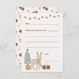 Cartão RSVP Natal Obrigado nota / preencha o vazio