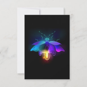 Cartão RSVP Neon Firefly a preto
