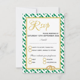 Cartão RSVP NIGERIA - Escritura Cristã Naija Casamento