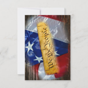 Cartão RSVP Nós, A Bandeira Americana Da Pessoas