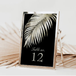 Cartão RSVP Número da Tabela de Casamento de Ouros Elegante Ro