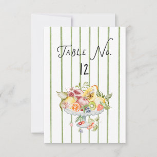 Cartão RSVP Número de Mesa de Casamento Rústico Aquarela Itali