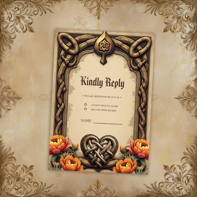 Cartão RSVP O batimento cardíaco dos deuses antigos: (Criador carregado)