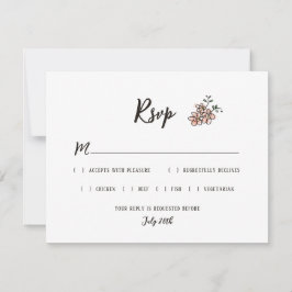 Cartão RSVP O Sinal De Casamento Diz A Rústica Carroçaria