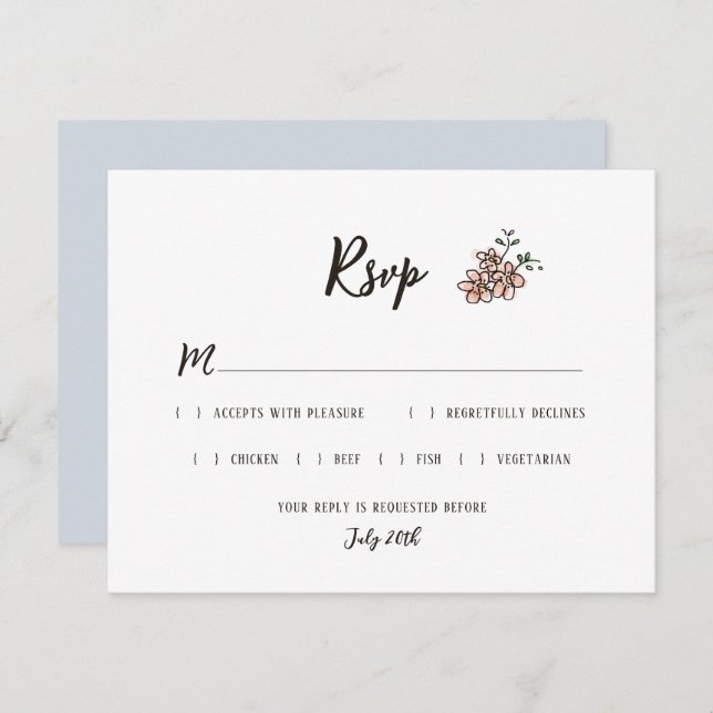 Cartão RSVP O Sinal De Casamento Diz A Rústica Carroçaria (Frente/Verso)