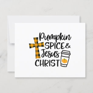 Cartão RSVP Olá, Pumpkin Fall Spice & Jesus Cristo Fall Chris