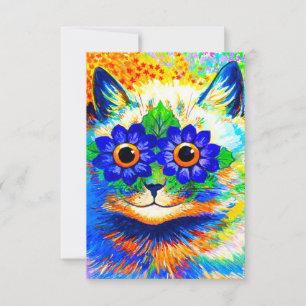 Cartão RSVP Olhos de Flor de Gato