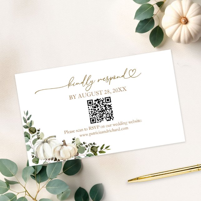 Cartão RSVP Online QR de Casamento de Apaixonament (Criador carregado)