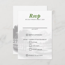 Cartão RSVP Opções de Comida de Casal de Golfe