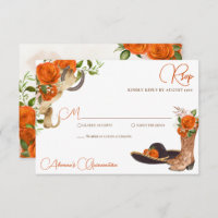 Orange Rosa Rustic Charro Western Quinceanera