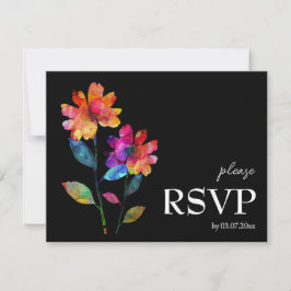Cartão RSVP 🌈 Orçamento LGBTQ Escolha alimentar Pétalas & Org