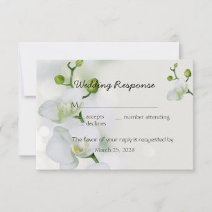 Cartão RSVP Orquídea elegante suave
