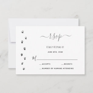 Cartão RSVP Os Humanos Estão Se Casando Pet Casamento