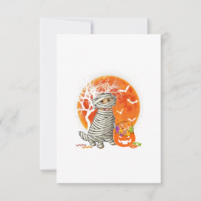 Cartão RSVP Ouro Halloween Retriever Lover Dog Engraçado Prese (Frente)