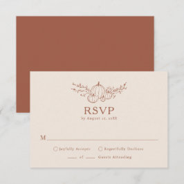 Cartão RSVP Outono Simples