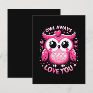 Cartão RSVP Owl Sempre Te Ama - Dia de os namorados