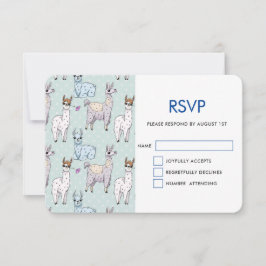 Cartão RSVP Padrão de ama bonito no Bolinhas