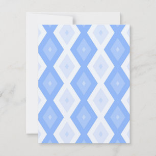 Cartão RSVP Padrão de diamante azul pálido