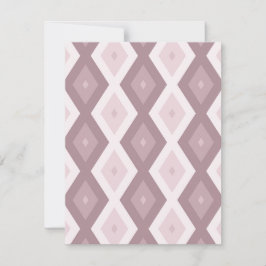 Cartão RSVP padrão de diamante rosa rosa quartz