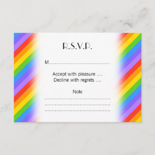 Cartão RSVP Padrão Diagonal de Stripes Arco.