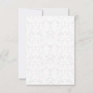 Cartão RSVP Padrão Floral Monocromático - Arte Sem Costura Ele
