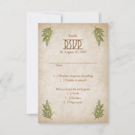 Cartão RSVP Pagan Handfast Wedding