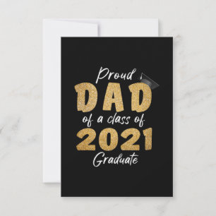 Cartão RSVP Pai orgulhoso de uma classe de Formando 2021