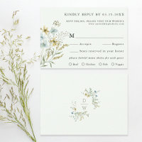 Pale Green Delicate Wildflower Modern Boho Casamen