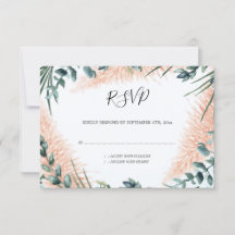 Pampas Deixa Casamento Foliage Watercolor