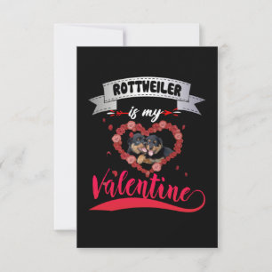Cartão RSVP Pão Cão Rottweiler É Meu Namorados