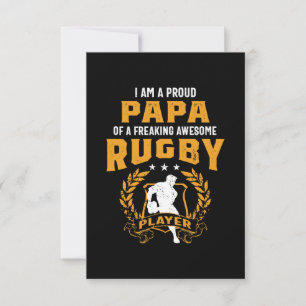 Cartão RSVP Papai de um Jogador de Rugby Incrível