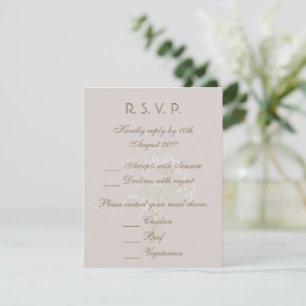 Cartão RSVP Papelaria de casamento elegante de praia, costeira