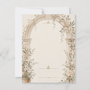 Cartão RSVP Papelaria de Casamento para Cerimônias Mediterrâne