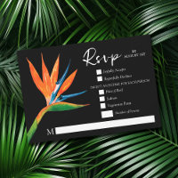 Pássaro Tropical de Casamento Botânico de Paraíso